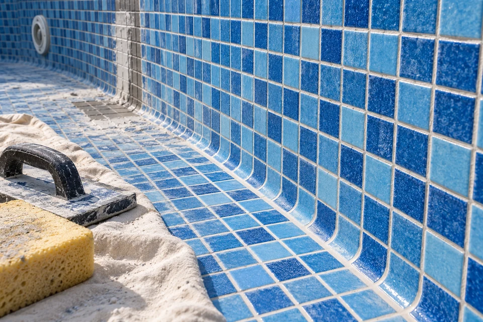 Swimming pool retiling & regrouting